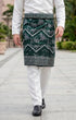 Person wearing a Premium emerald silver instant sampin kasturi with elegant traditional Malay design