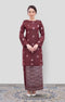 DEFECT ARDINA KURUNG MODEN | MAROON SILVER