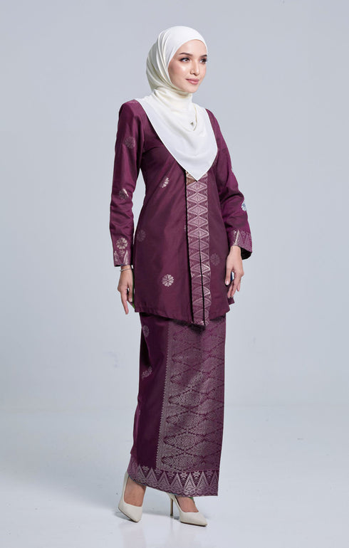 SEROJA KEBAYA | DARK MAGENTA SILVER