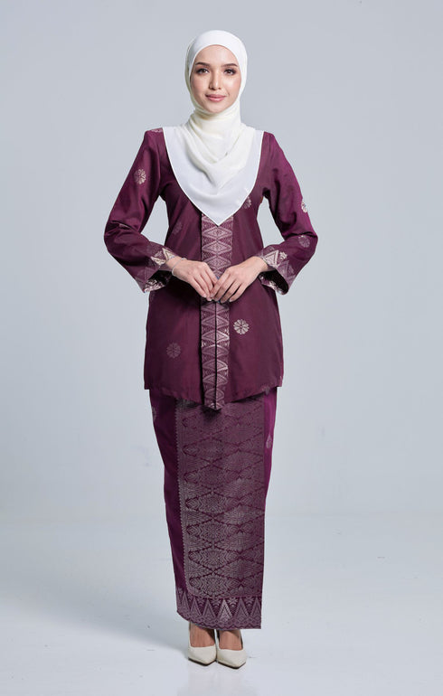 SEROJA KEBAYA | DARK MAGENTA SILVER