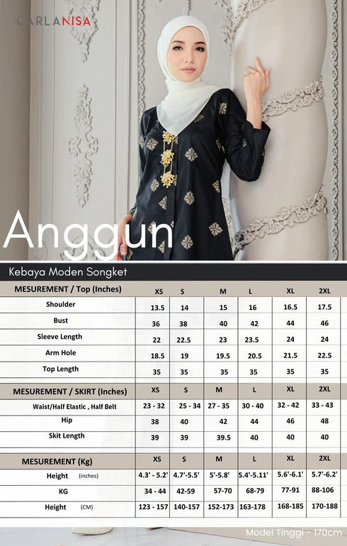 Anggun Kebaya | White Silver - With Lining