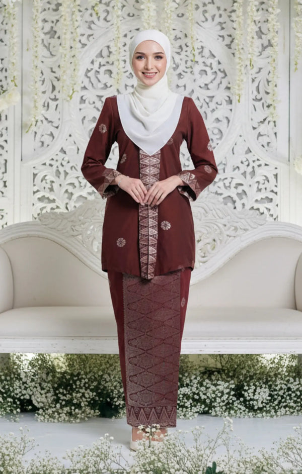 DEFECT SEROJA KEBAYA | MAROON SILVER