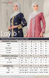 Size chart Kebaya Magenta Silver showing available sizes XS S M L XL XXL