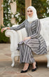 Side view Liyana 2.0 Kebarung Linen Black Stripe D3‑3 highlighting sleeve and silhouette