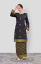 Riza 2.0 Kurung Moden Black Gold front view