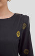 Riza 2.0 Kurung Moden Black Gold side angle