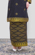 Riza 2.0 Kurung Moden Black Gold close-up detailing