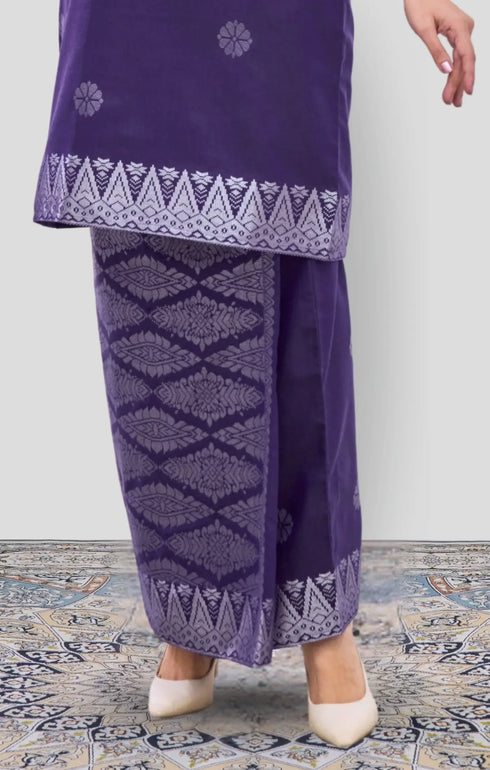 RIZA 2.0 KURUNG MODEN | DARK PURPLE SILVER