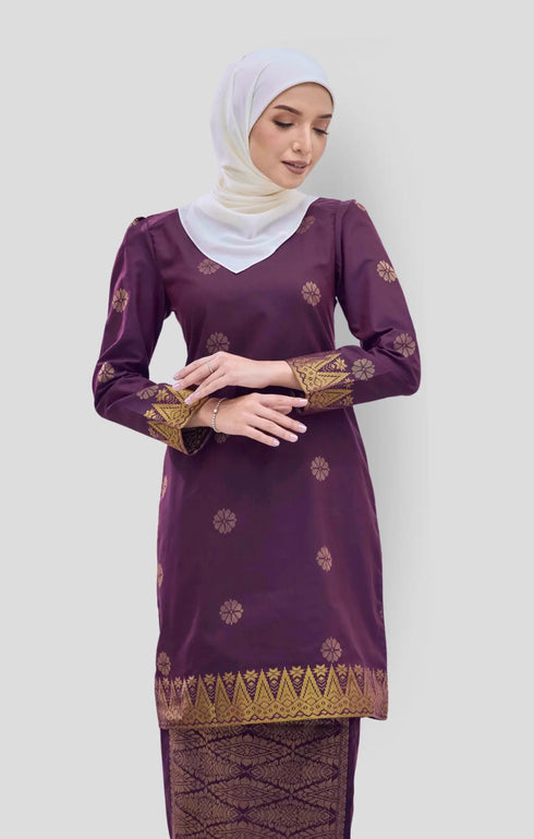 RIZA 2.0 KURUNG MODEN | MAGENTA GOLD