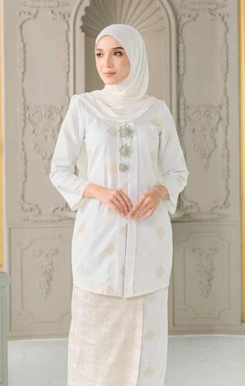 Teja Kebaya | White Gold - With Lining