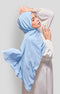 Royal Satin Shawl Plain Hijab Baby Blue front drape view showing full length and smooth satin fabric