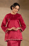 Sophia Kurung Kedah maroon front view