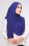 Semi Instant Shawl Plain Royal Blue flat lay showing overall shawl size and plain design