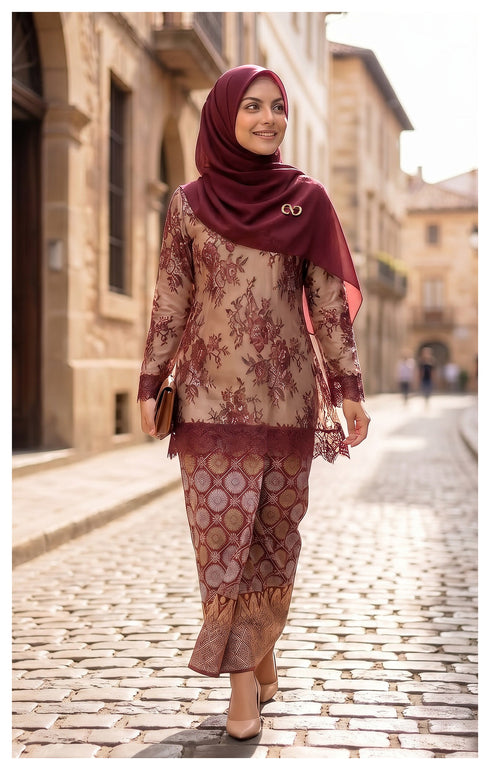 SAFIRA KURUNG KEDAH | MAROON